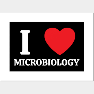 I Love Heart Microbiology Posters and Art